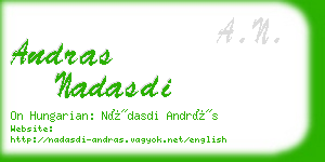 andras nadasdi business card